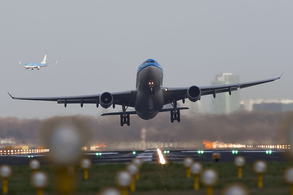 Why does an airplane need more runway when landing compared with taking off3